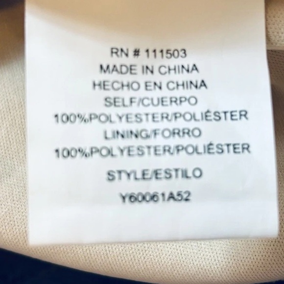 Luxology Women's Size 8 Dress Black Lace Tan Lined Sleeveless Feminine - Picture 6 of 13